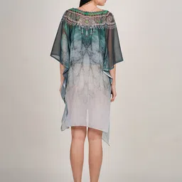 Rajoria Instyle Abstract Printed Extended Sleeves Georgette Kaftan Dress image 4