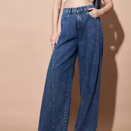 Women Regular Mid Rise Dark Blue Jeans-image-11