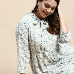 SHOWOFF Plus Floral Printed A-Line Midi Dress-image-39