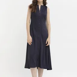 RAREISM Round Neck A-Line Midi Dress-picture-29