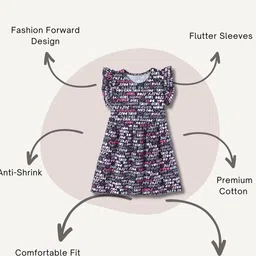FUNKRAFTS  Girls Pack Of 2 Printed Half Flutter Sleeve Cotton Fit & Flare Dresses image 2