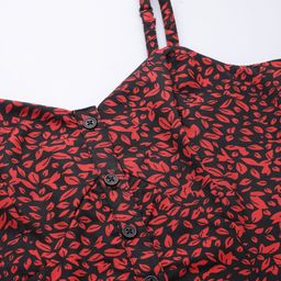 aayu Floral Printed Shoulder Straps A-Line Dress image 5