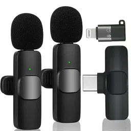 K-9 Dual Receivers (2 Mics,1 Input) TYPE-C ANDROID & I-PHONE PLUG & PLAY WIRELESS MICROPHONE-11