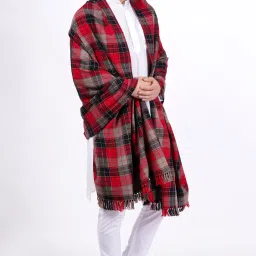Sprha Wool Checkered Men Shawl-image-26