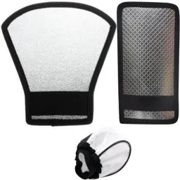 ALFASIYA Silver White Flash Diffuser Reflector for Flash set of 1 pis of 3 Camera Flash Diffuser (White, Silver) FLASH Diffuser-5