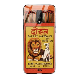 DailyObjects Orange & Red Dost Matchbox OnePlus 7 Glass Case-53