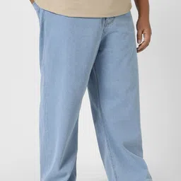 Urbano Plus Men Loose Fit Washed Non-Stretchable Jeans-image-83