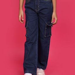 V-Mart Girls Clean Look Cargo Jeans-image-16