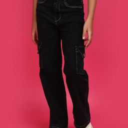 V-Mart Girls Clean Look Cargo Jeans-picture-5