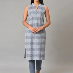 AURELIA Pure Cotton Printed Keyhole Neck Kurta-picture-54