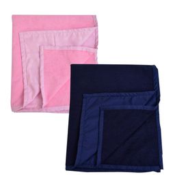 Adbeni Pink & Navy-Blue Infants 2 Pieces 210 GSM Waterproof Mattress Protectors-image-61