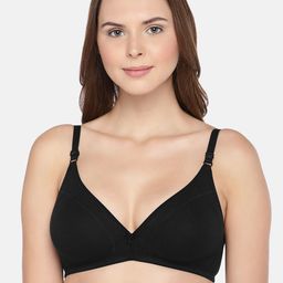 Inner Sense Organic Cotton Antimicrobial Sustainable Seamless Triangular Bra (Black) ISB099-40