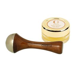 OHRIA AYURVEDA Set Of Basil Lavender Body Butter  & Kansa Body Massage Wand-16