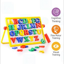 New Alpha Magnetic Double Sided 2 in 1 Board with Letters & Numbers Set-image-4