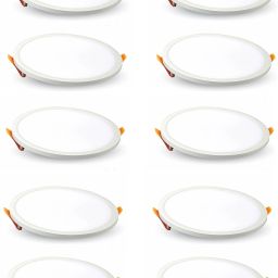 22 Watt Round LED Trim Less Panel Light Pack of 10 Recessed Ceiling Lamp-image-0