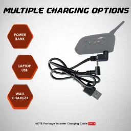 amiciAuto V6 and V6 Pro Charging Cable for Helmet Intercom Smart Headphones image 3