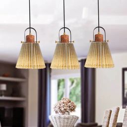 kapoor lampshades Mario Beige Fabric Cluster Hanging Light-picture-7