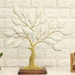 vedas Metal White Silver Lining Tree Table Decor-picture-10