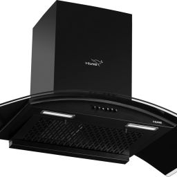 Y20 Filterless Auto Clean 90cm|Push Button Control Wall Mounted Black 1200 CMH Chimney-image-1