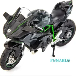 1:12 Metal Kawashaki Ninja H2R Black Motorcycle Diecast Model for Collectors-19