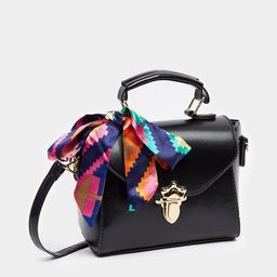 Styli Women Solid Satchel with Scarf Detail-27