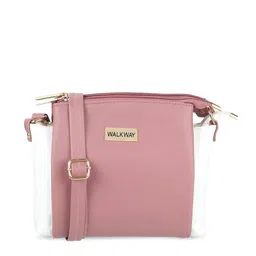 WALKWAY by Metro Pink Colourblocked Structured Sling Bag-10