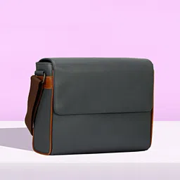 PERKED Leather Structured Sling Bag with Tasselled-19