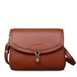 CALFNERO Leather Structured Sling Bag-11
