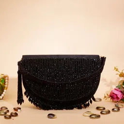 Swisni Half Moon Sling Bag with Tasselled-picture-19