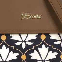Exotic Printed PU Structured Handheld Bag with Tasselled image 5