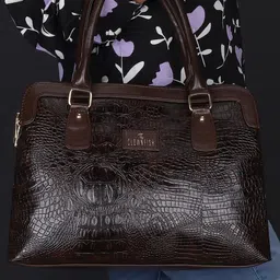 THE CLOWNFISH Textured Structured Handheld Bag image 2
