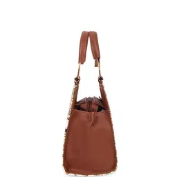 YOYOWING Ethnic Motifs Printed Shopper Handheld Bag with Tasselled image 2