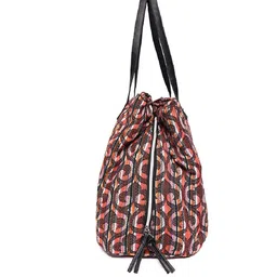 ASTRID Printed Canvas Shopper Tote Bag image 2