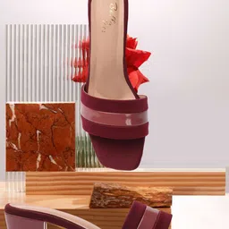 Bella Toes Women Open Back Block Heels-12