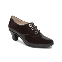 VALIOSAA Brown Block Heeled Boots-image-17