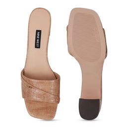 Nine West Textured Open Toe Block Heels image 5