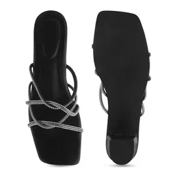 Try Me Embellished Open Toe Block Heels image 3