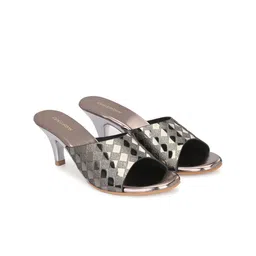 CLOG LONDON Textured Open Toe Slim Heels image 3