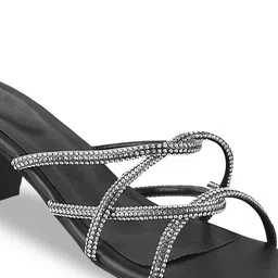 Try Me Embellished Open Toe Block Heels image 4