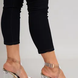 Misto Comfortable Open Toe Block Heels With Ankle Loop image 4