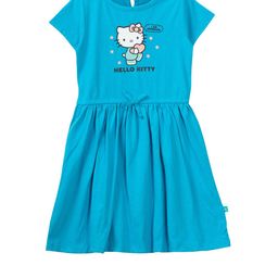 JusCubs Kids girls Blue printed Cotton Dress-picture-1