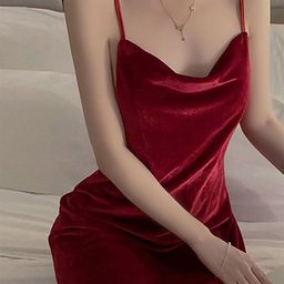 LULU & SKY Shoulder Straps Sleeveless Velvet Sheath Dress-picture-24
