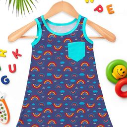 SuperBottoms Multicoloured Sustainable A-Line Dress-image-99