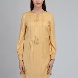 DODO & MOA Women Beige Solid Sheath Dress-image-79
