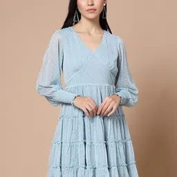 Strong And Brave Women Odour Free Blue Self Design Dress-image-58