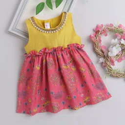 MANY FROCKS & Girls Floral Satin Dress-image-82