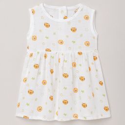The Boo Boo Club White Sustainable Organic Cotton A-Line Dress-image-45