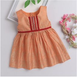 MANY FROCKS & Girls Floral Pure Cotton Dress-image-89