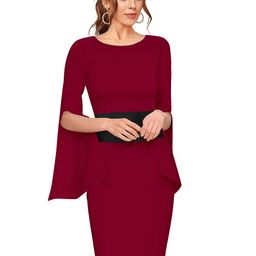 BAESD Flared Sleeve Sheath Dress-image-40