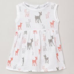 The Boo Boo Club White Sustainable Organic Cotton A-Line Dress-image-44